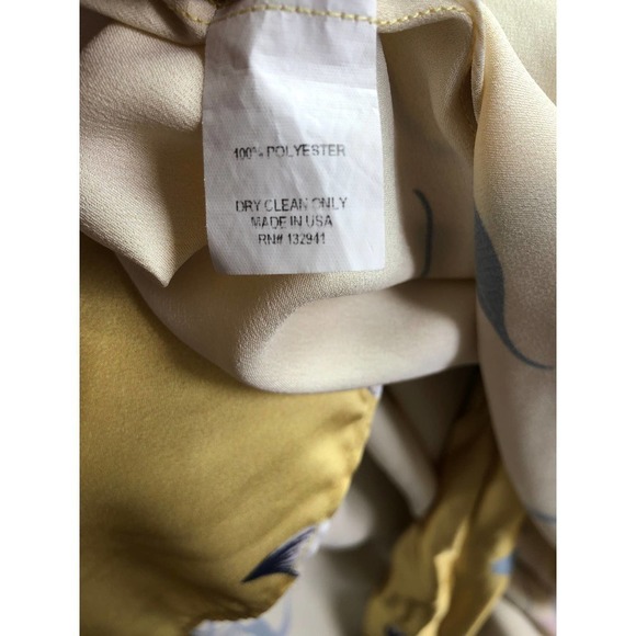 Amanda Uprichard Mccanna Dress Honeysuckle Wrap Maxi Yellow Floral Print XS - Picture 15 of 16